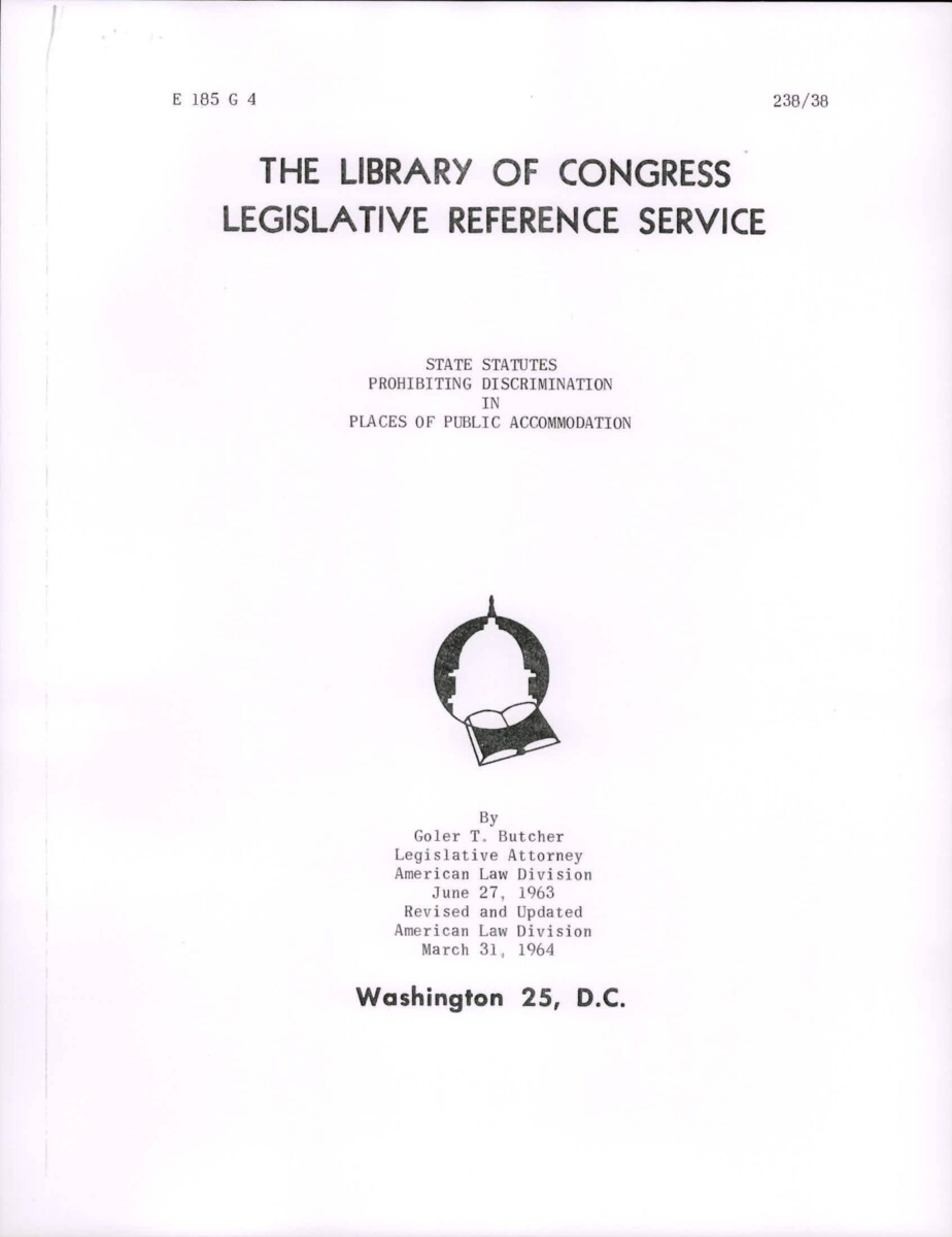 State Statutes Prohibiting Discrimination In Places Of Public Accommodation. Specific Verbiage From Each Applicable Law Is Provided In Detail In Alphabetical Order By State.