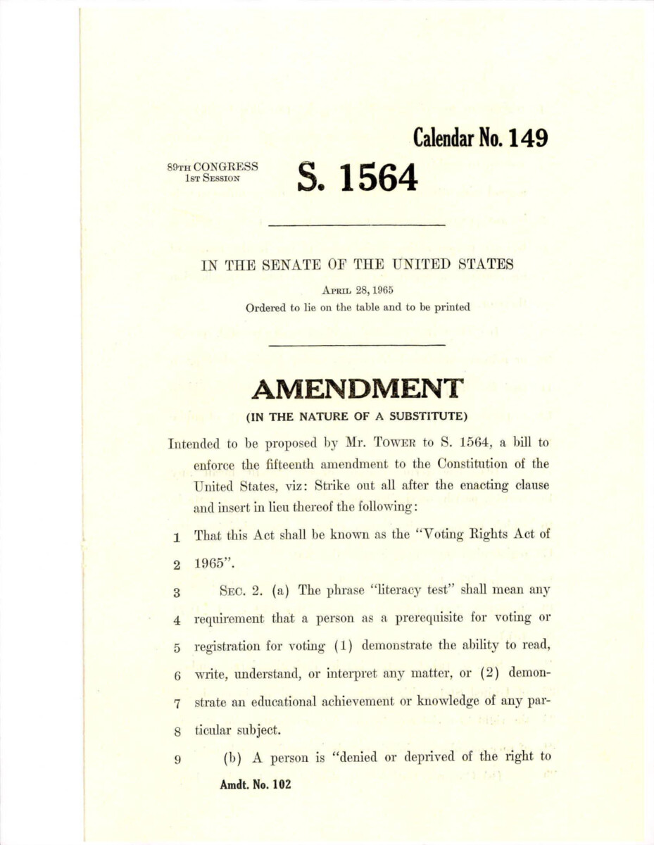 Additional Amendment By Sen. Tower Proposed To S. 1564. The Amendment Inserted Section 2 To The Bill.