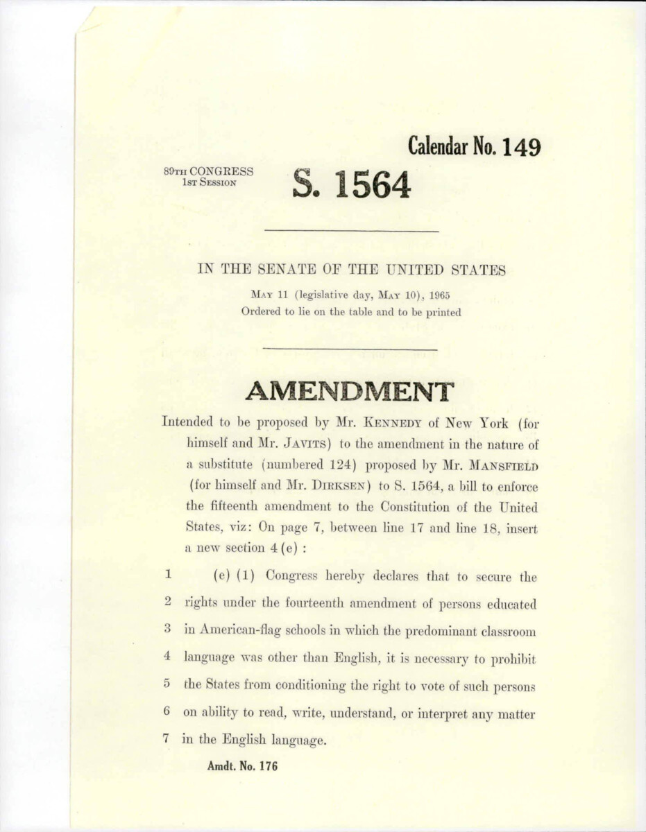 Amendment Proposed To The Mansfield - Dirksen Substitute Version Of S. 1564