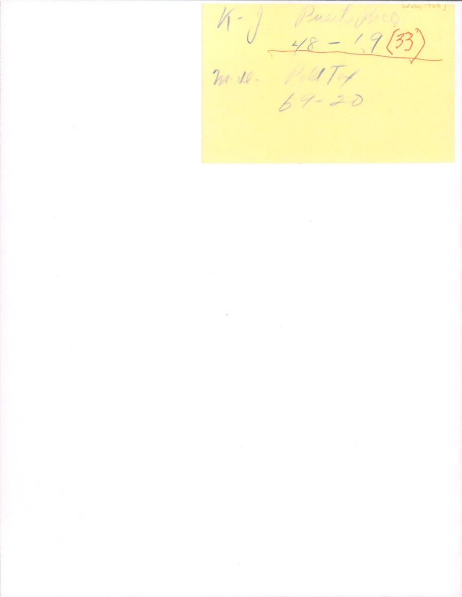 Note Regarding Puerto Rico