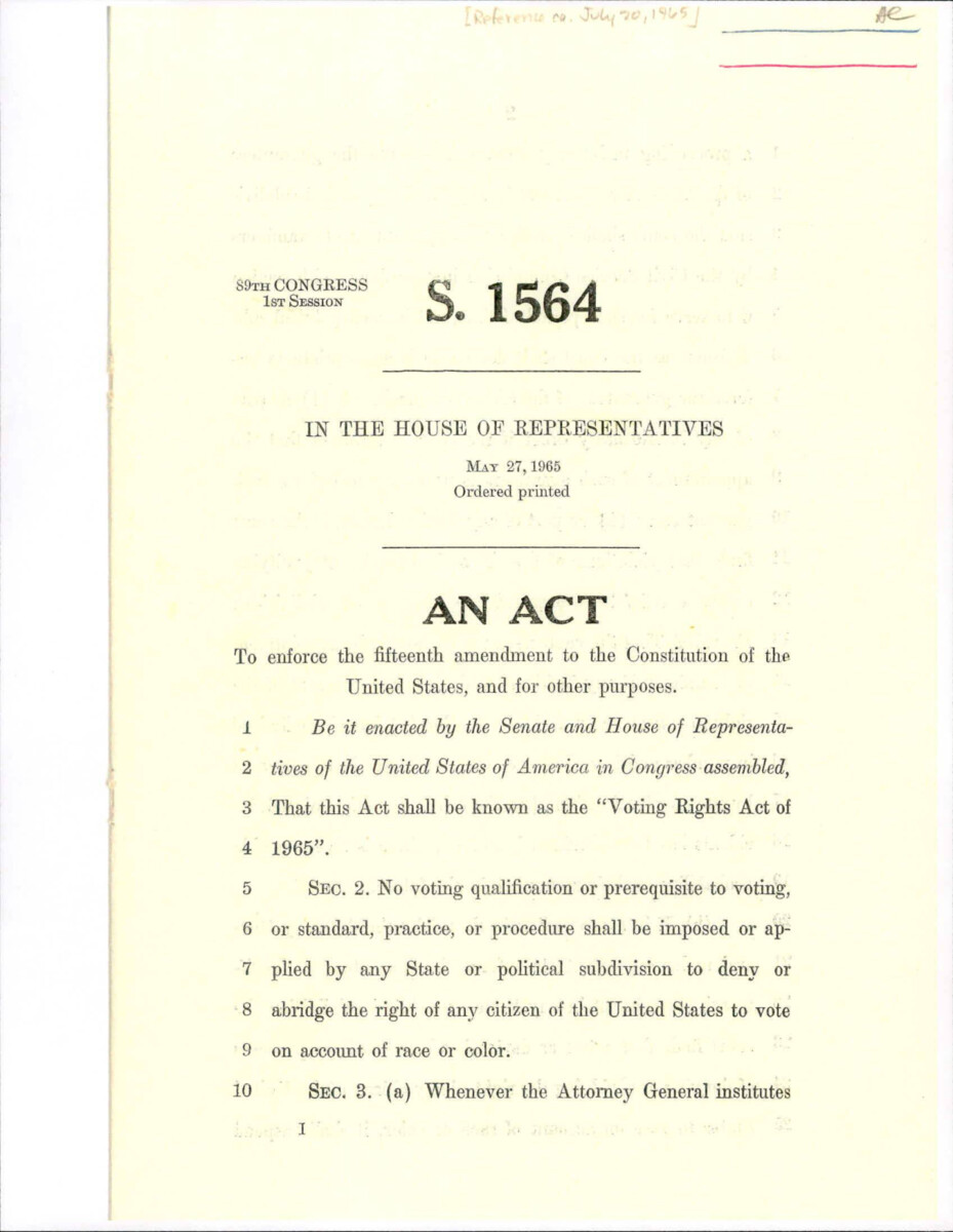 Annotated Version Of S. 1564 As Initially Transmitted To The House For Concurrence