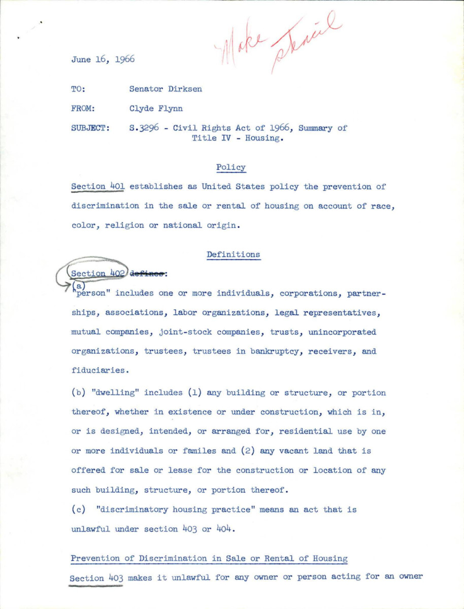 Summary Of Title Iv Of The Civil Rights Act Of 1966. Summary Goes Each Section Of The Title And States What Its Goal Is.