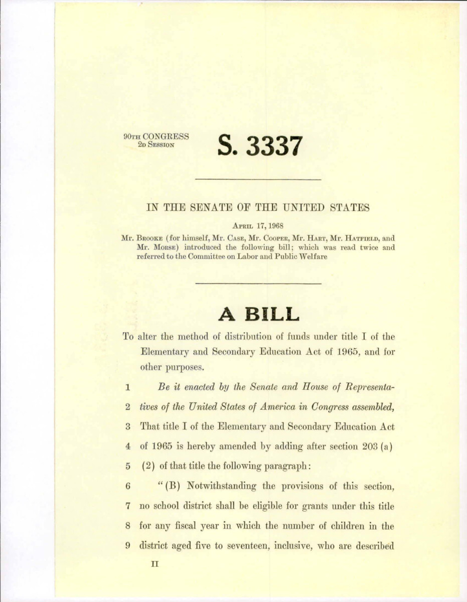 Bill To Alter Title 1 Of The Elementary And Secondary Education Act Of 1965. The Inputted Section Of 203 (a) And (b) Deals With Grants And Federal Funding Eligibility.