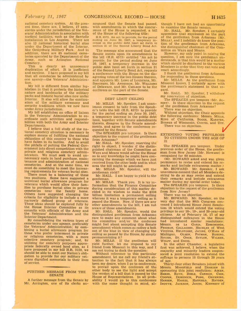 Introduction Of The Joint Resolution On The House Floor. Rep. James J. Howard (d-nj) Provided The Timeline For When The Idea Was Introduced And The Reasoning For The Amendment.