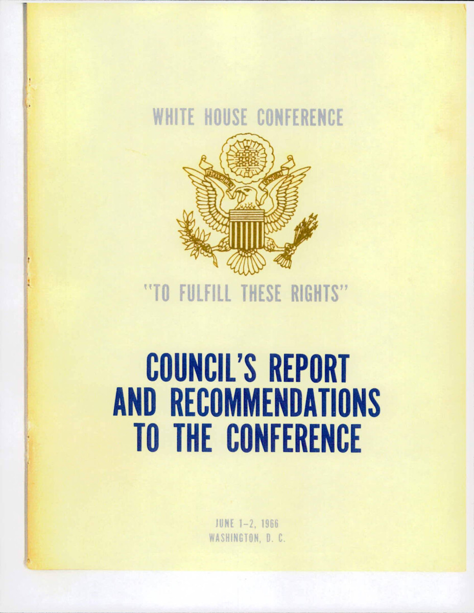 Members From Multiple Scholars And Petitioners Can Together To Discuss Areas Of Civil Rights, Labor, Business, Education, Religion, And Social Welfare. They Came Up With A List Of Recommendations Reflecting Their Experience.