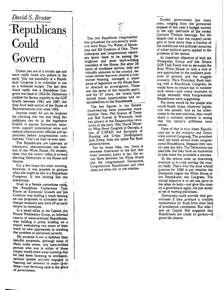 Part of a larger document, titles "The Republican Congress: A Manifesto of Change in the House of Representetives"'