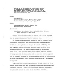["The meeting minutes outline the Republican leadership's discussions about the Kennedy Round trade negotions and campaign finance."]