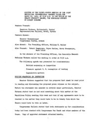 ["The meeting minutes outline Republican leadership's discussions about nuclear testing bans and a proposed tax bill."]