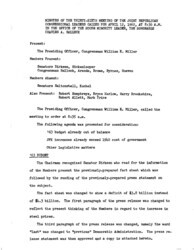 ["The meeting minutes reflect Republican leadership discussions about the projected federal budget deficit and the increased price of steel."]