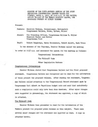 ["The meeting minutes outline Republican leadership's discussions about an anti-missile program and the proposed Youth Conservation Program."]