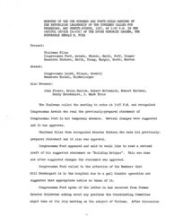 ["The meeting minutes outline the Republican leadership's discussions about the subject of Vietnam and the Reorganization Bill."]