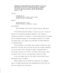 ["The meeting minutes outline the Republican leadership's discussions about Vietnam and the economy."]