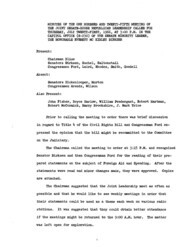 ["The meeting minutes outline the Republican leadership's discussions about pending Civil Rights legislation, foreign aid, and government spending."]