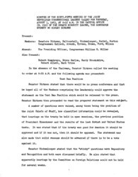 ["The meeting minutes outline the Republican leadership's discussions about nuclear testing bans and pending Civil Rights legislation."]