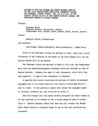 ["The meeting minutes outline the Republican leadership's discussions about the Airline Strike Bill and Title 4 of the Civil Rights Bill."]