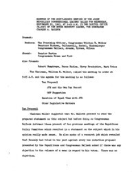 ["The meeting minutes outline the Republican leadership's discussion regarding pending taxation legislation."]