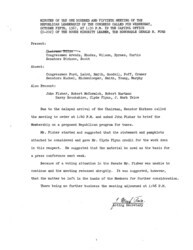 ["The meeting minutes reference a prepared statement by the Republican leadership on the issue of taxes."]