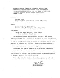 ["The meeting minutes outline the Republican leadership's discussions about anti-war demonstrations."]
