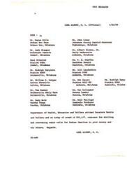 ["Congressman Carl Albert was informed by the Assistant Commissioner of the Bureau of Indian Affairs that James H. Delvin has been appointed as the Principal Chief of the Choctaw Indians. Delvin was endorsed for re-appointment by the members of the Choctaw Tribe in a referendum. A communication was sent to the Area Director for delivery to Chief Delvin."]