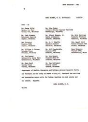 ["Congressman Carl Albert of the Third District in Oklahoma has been informed by Assistant Commissioner Rex Lee that James H. Belvin has been re-appointed as Principal Chief of the Choctaw Indians. Belvin's commission was sent to Area Director Mr. G. Roberts for delivery. Belvin was endorsed for re-appointment in a referendum by the enrolled members of the Choctaw Tribe."]