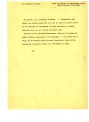 ["Congressman Carl Albert has been informed that the sale of coal and asphalt lands of the Choctaws and Chickasaws is not subject to income taxes, based on a ruling from the United States Treasury Department."]