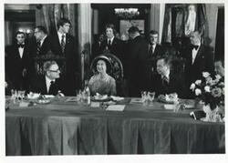 ["Black and white photograph prints of from the Queen Elizabeth II visit to the U. S. Capitol, 1976"]