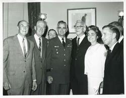 ["Black and white photograph print of Strom Thurmond, Les Arends, Fishbait Miller"]