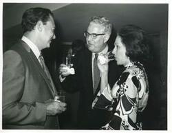 ["Black and white photograph print of Oklahoma Democratic Breakfast Club meeting at the Hotel Shoreham in Washington, D.C. on July 9, 1949 (for individual names, see the photo)."]