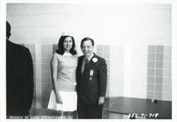 ["Black and white photograph print of Carl Albert at the dedication of the housing projects at Tishomingo. June 1971"]