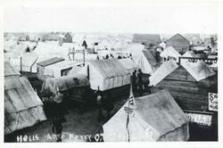 ["Black and white photograph print of Hells Acre. Perry, Oklahoma."]
