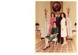 ["Color photograph print, and the negative, of Lyndon B. Johnson and his family"]