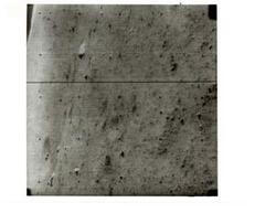 ["Black and white photograph of Moon taken by Surveyor I. June 1966"]