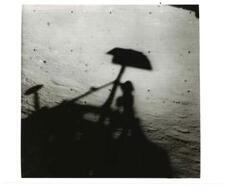 ["Black and white photograph of Moon taken by Surveyor I. June 1966"]