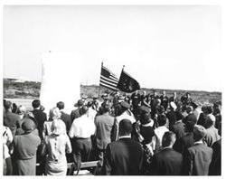 ["Black and white photograph of Astronaut Memorial Dedication Ceremonies. November 10, 1964"]