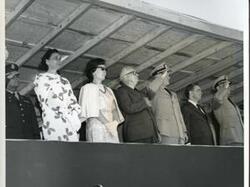 ["Speaker's stand in McAlester, Oklahoma for Armed Forces Day, 1970 Carl Albert is shown in 4008-4011."]