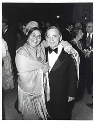 ["Black and white photograph of Carl Albert with guests at the American Revolution Bicentennial Ball in Oklahoma. October 2, 1976"]