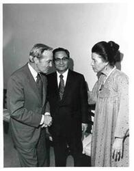 ["Farewell party for Mr. and Mrs. Dong Jo Kim from Korea."]