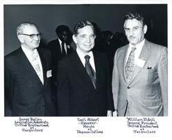 ["United Brotherhood of Carpenters. From left: James Bailey, Carl Albert and William Sidell."]