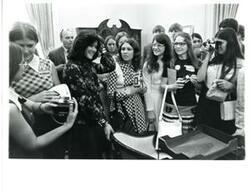 ["Oklahoma REC group visiting Carl Albert's office. June 1973"]