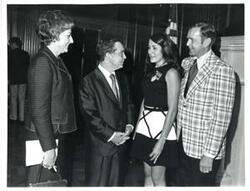["Joan Southard, Carl Albert, Beverly Vogel and Dewey F. Bartlett. June 1973"]