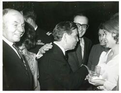 ["Carl Albert at a reception."]