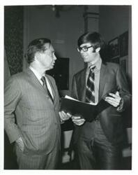 ["Carl Albert with Sam Hammons. 1971"]