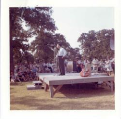 ["Carl Albert at a birthday party held for him in Ardmore, Oklahoma. 1965"]