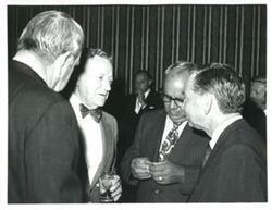 ["Carl Albert (center) at a Good Roads meeting. September 13, 1971"]