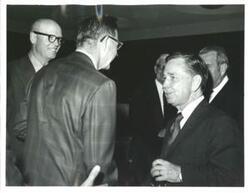 ["Carl Albert (center) at a Good Roads meeting. September 13, 1971"]