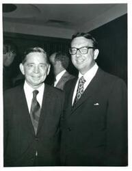 ["Carl Albert (center) at Good Roads meeting. September 13, 1971"]