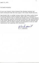 ["The document discusses a request for the construction of health clinics for Indian people in Oklahoma, specifically in the Choctaw Nation. The Choctaw Nation Enterprises, Inc. is involved in the development of these buildings, which will serve the health needs of the Indian population in the area. The Principal Chief of the Choctaw Nation emphasizes the importance of these clinics in improving the health and prosperity of the community. The document also highlights the success of the United States Public Health Service in managing health programs for Native Americans. The Chief requests support from the Speaker of the House of Representatives in including funding for these projects in the Interior Department appropriation bill."]