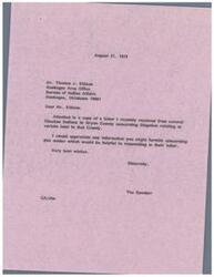 ["The document is written by Katherine Monroy, whose mother is a full-blood Choctaw Indian living on restricted Indian land in Bryan County, Oklahoma. They are facing a lawsuit brought by neighbors claiming ownership of a portion of their land. The Choctaw-Chickasaw Alliance, Inc. is advocating on their behalf, and the Speaker acknowledges their support in a response letter."]