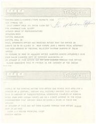 ["A telegram from the Plantation Trail Attorneys Office in Durant, Oklahoma to the Speaker of the House of Representatives expresses concern over the office being closed and moved to Anadarko. The telegram protests the decision, stating it goes against Indian rights and the promise of giving Indians a voice in their own affairs. The Principal Chief of the Choctaw Nation urges the Speaker to stop the action if it has not been cleared through their office."]