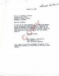["The document is requesting information from the Bureau of Indian Affairs regarding the payment to be received by members of the Choctaw and Chickasaw Nations for their leased district claim. The sender also asks for information on the amount of the commutation payment."]